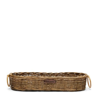 Riviera Maison Bread Basket, Bread Bin, Bread Storage, Woven, Handmade - Rustic Rattan Fresh Baquette Basket - Brown - (LxWxH) 14x40x8 on Sale